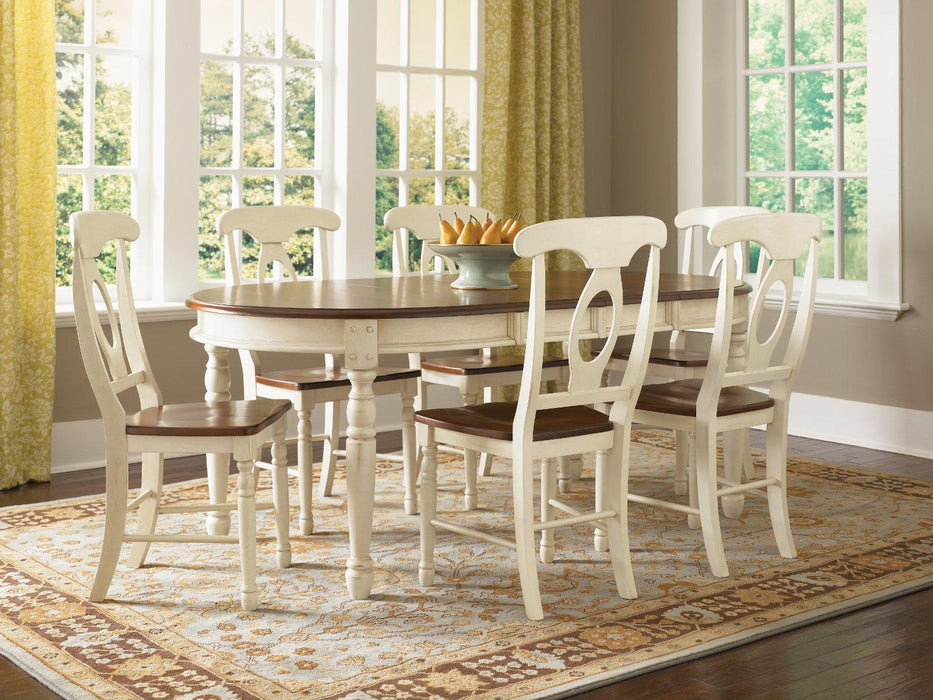A-America British Isles Napoleon Side Chair in Merlot/Buttermilk (Set of 2)