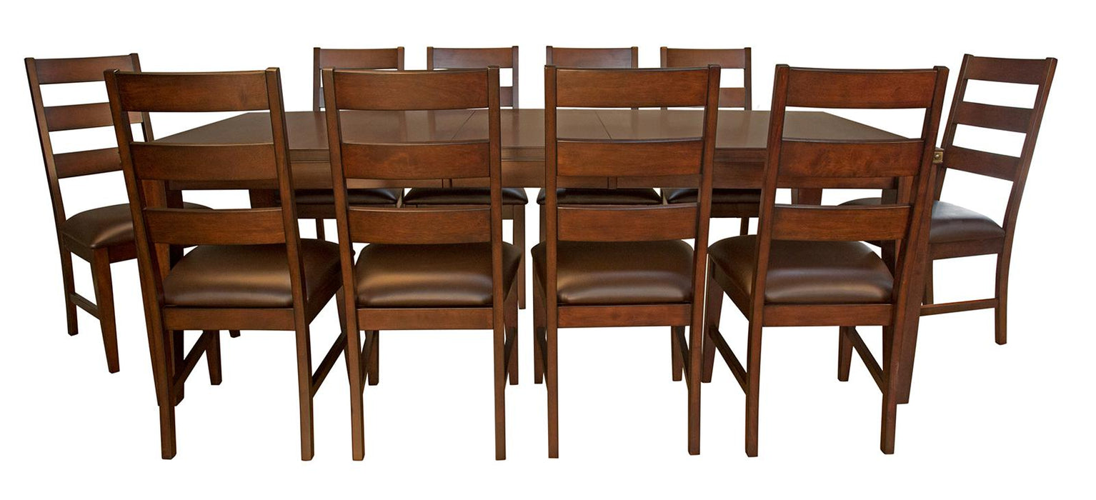 A-America Furniture Carter Ladderback Upholstered Side Chair in Rich Tobacco (Set of 2)
