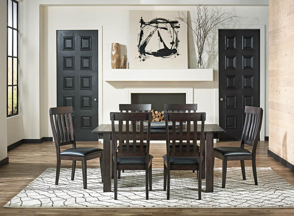 A-America Furniture Mariposa Slatback Upholstered Side Chair in Warm Grey (Set of 2)