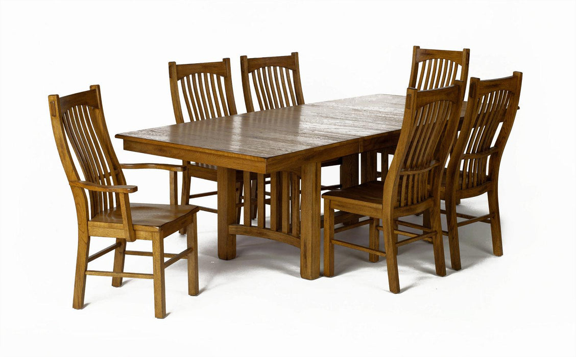 A-America Laurelhurst Slatback Side Chair in Rustic Oak (Set of 2)