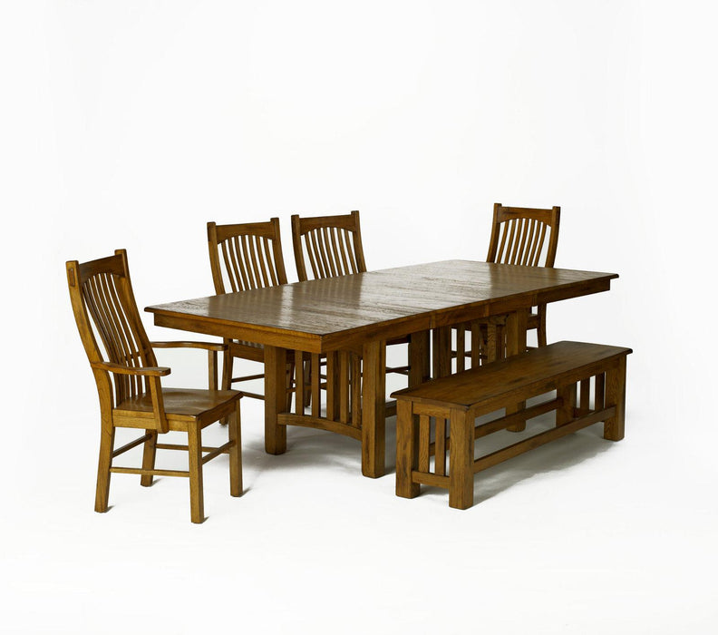 A-America Laurelhurst Slatback Side Chair in Rustic Oak (Set of 2)