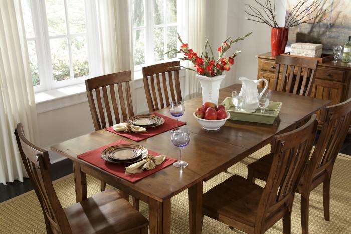 A-America Toluca Slat Back Side Chair in Rustic Amber (Set of 2)