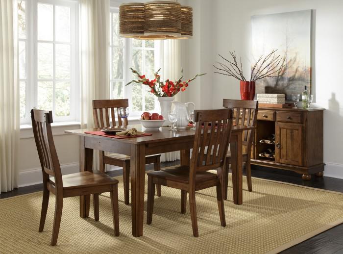 A-America Toluca Vers-A-Table Dining Table in Rustic Amber