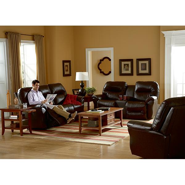 BODIE LOVESEAT LEATHER POWER SPACE SAVER CONSOLE LOVESEAT- L760CQ4