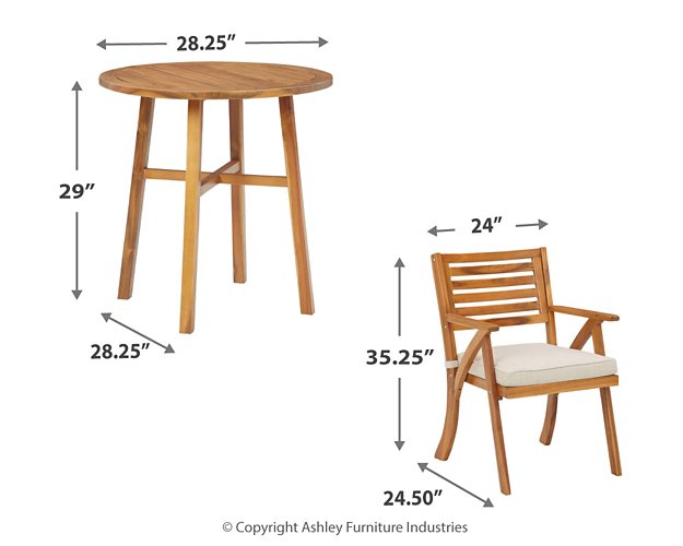 Vallerie 3-Piece Outdoor Dining Set