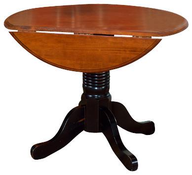 A-America British Isles 42" Dropleaf Dining Table in Oak/Black image