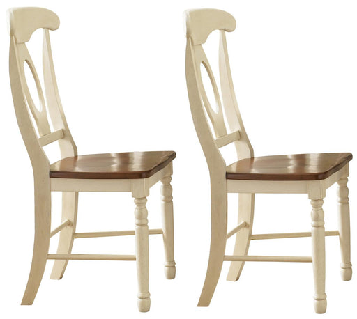 A-America British Isles Napoleon Side Chair in Merlot/Buttermilk (Set of 2) image