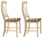 A-America British Isles Napoleon Side Chair in Merlot/Buttermilk (Set of 2) image