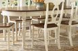 A-America British Isles Oval Leg Dining Table in Merlot/Buttermilk image