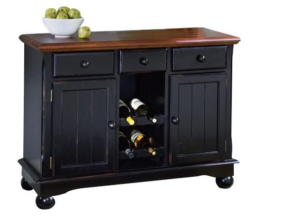 A-America British Isles Server in Oak/Black image