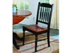 A-America British Isles Slatback Side Chair in Oak/Black (Set of 2) image