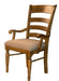 A-America Furniture Bennett Ladderback Upholstered Arm Chair in Smoky Quartz (Set of 2) image
