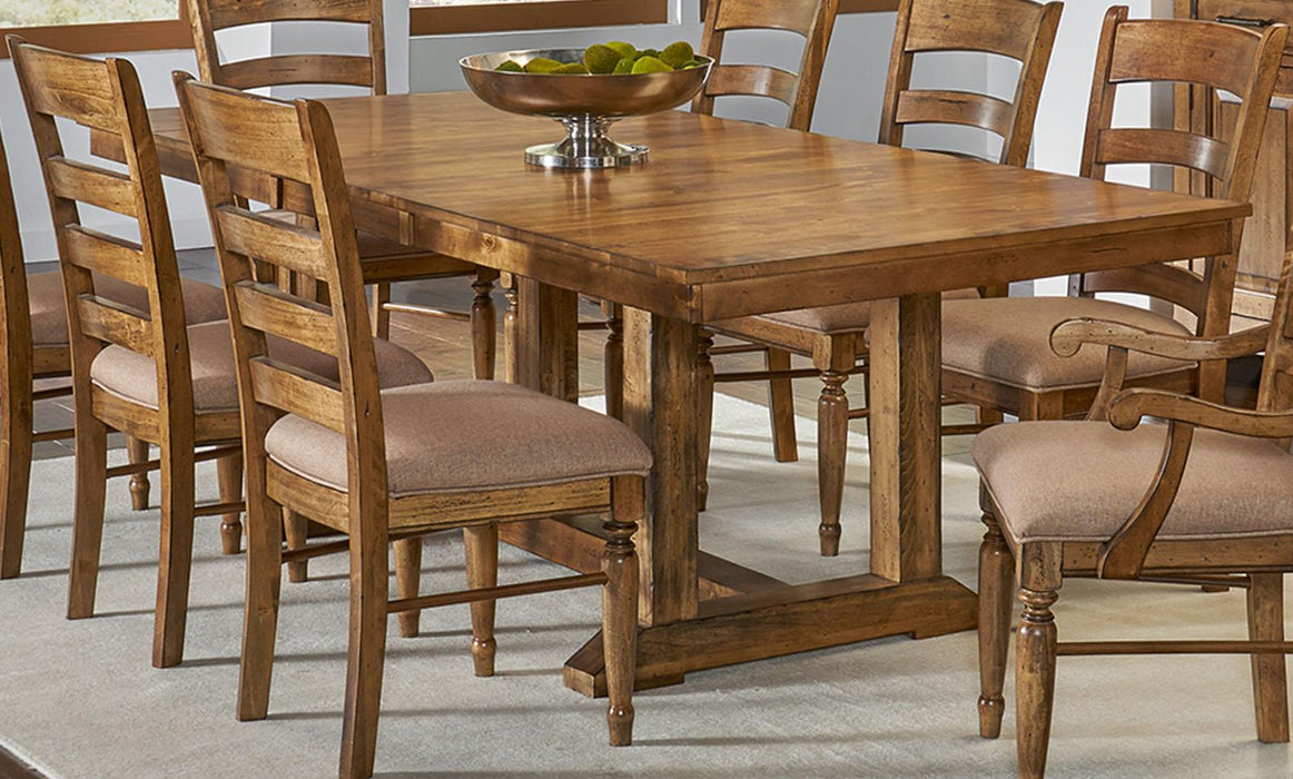 A-America Furniture Bennett Rectangular Trestle Table in Smoky Quartz image