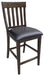 A-America Furniture Mariposa Slatback Upholstered Barstool in Warm Grey (Set of 2) image