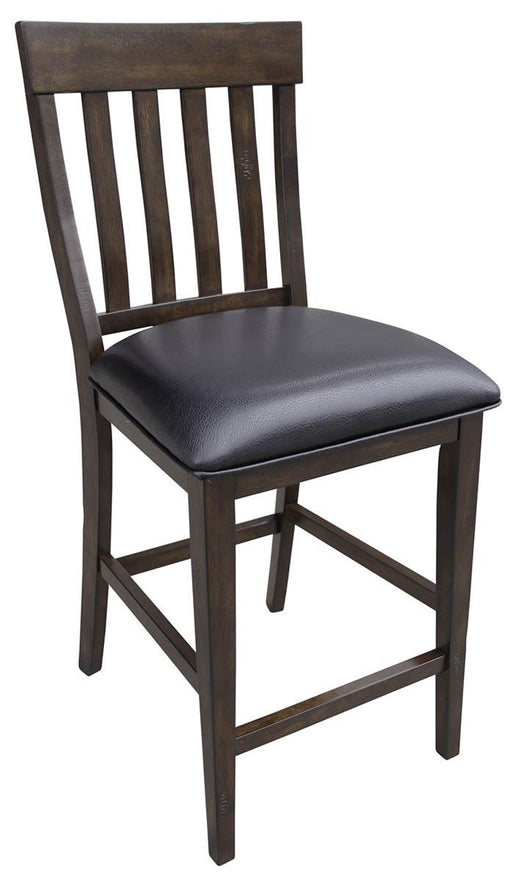 A-America Furniture Mariposa Slatback Upholstered Barstool in Warm Grey (Set of 2) image