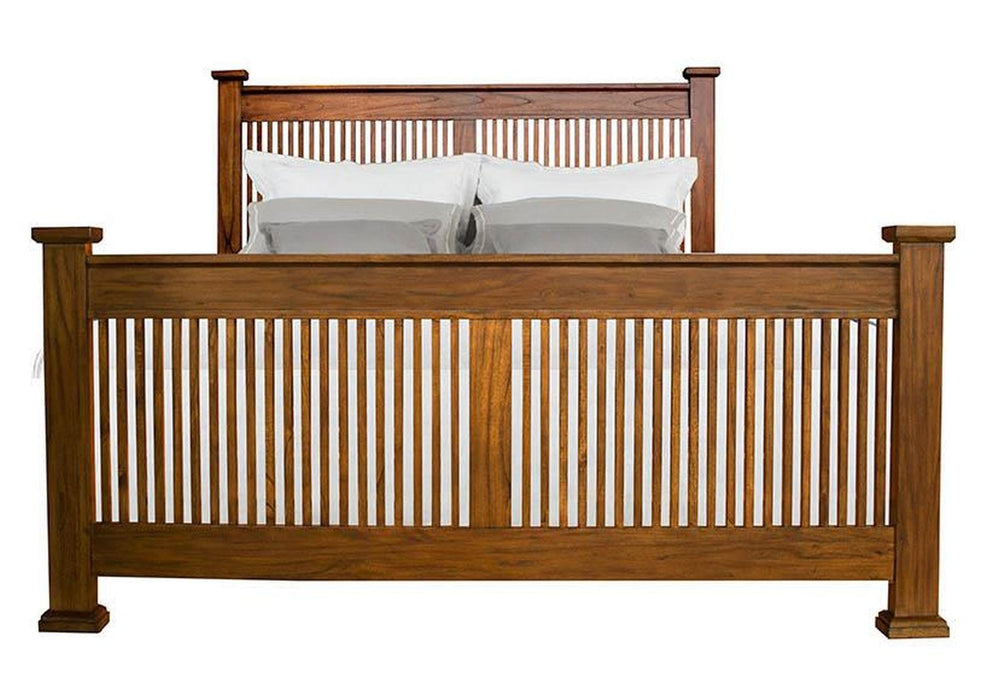 A-America Furniture Mission Hill King Slat Bed in Harvest image