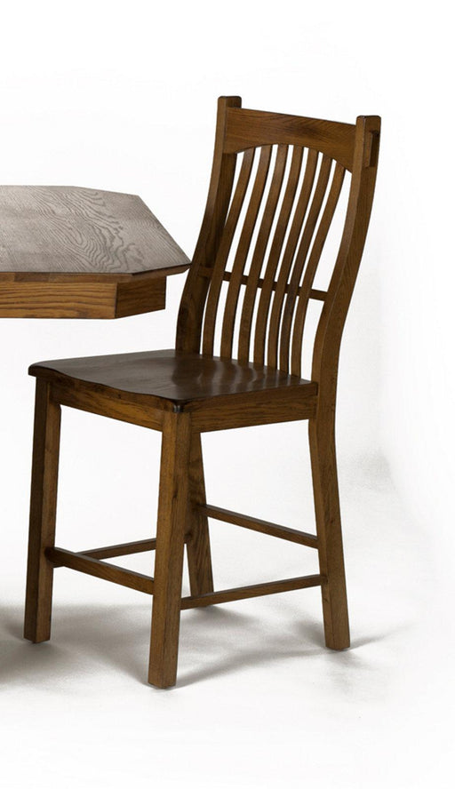A-America Laurelhurst Slatback Barstool in Rustic Oak (Set of 2) image
