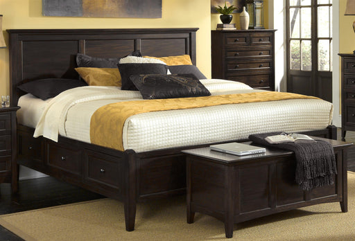 A-America Westlake King Storage Bed in Dark Mahogany image
