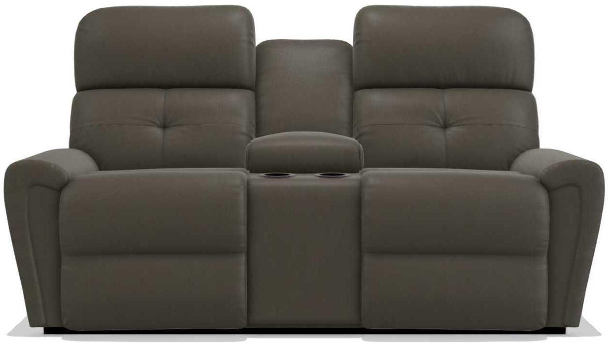 La-Z-Boy Douglas Tar Power Reclining Loveseat with Headrest and Console image