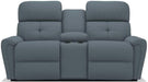 La-Z-Boy Douglas Denim Power Reclining Loveseat with Headrest and Console image