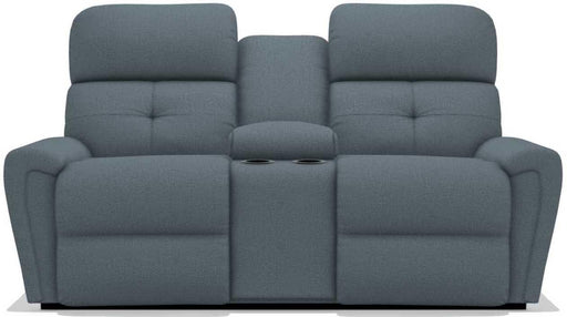 La-Z-Boy Douglas Denim Power Reclining Loveseat with Headrest and Console image