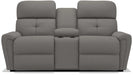 La-Z-Boy Douglas Flannel Power Reclining Loveseat with Headrest and Console image