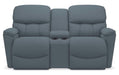 La-Z-Boy Kipling Denim Power Reclining Loveseat With Headrest and Console image