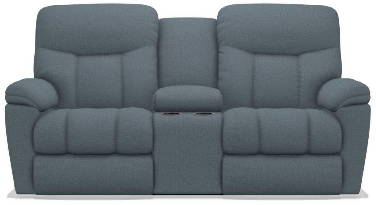 La-Z-Boy Morrison Denim Power Reclining Loveseat with Console image