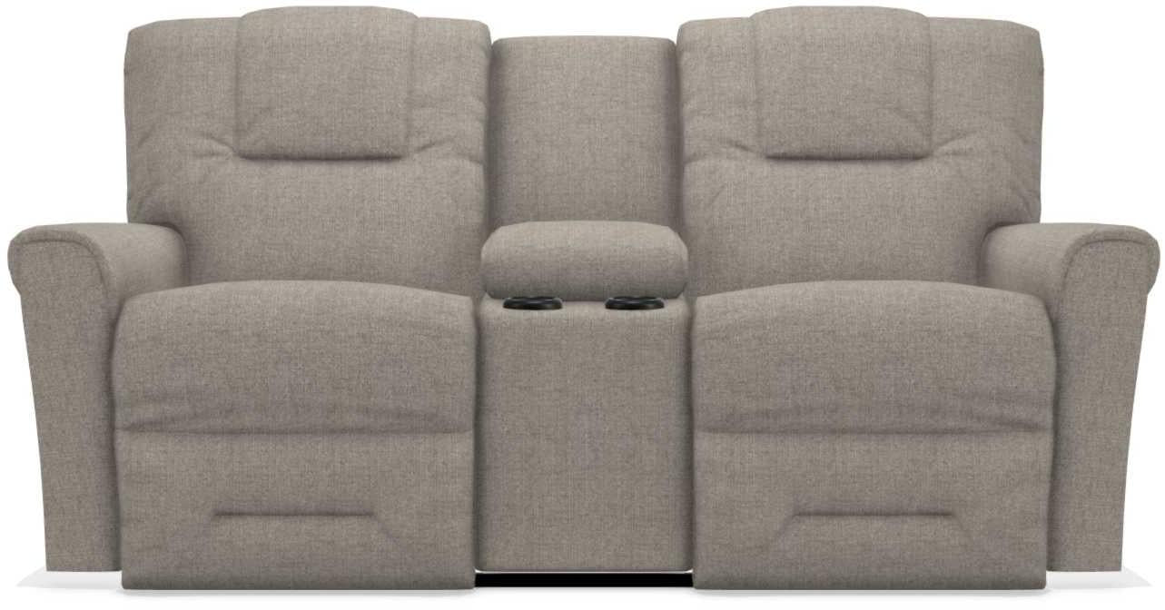 La-Z-Boy Easton Pewter Power Reclining Loveseat with Headrest And Console image