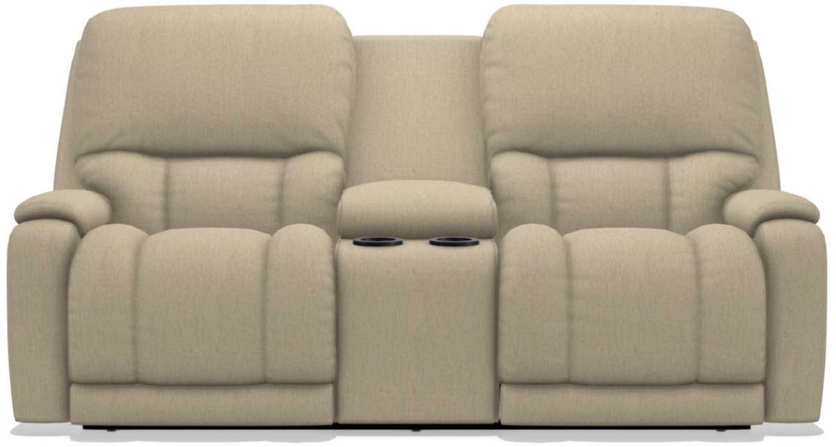 La-Z-Boy Greyson Toast Power Reclining Loveseat with Headrest And Console image