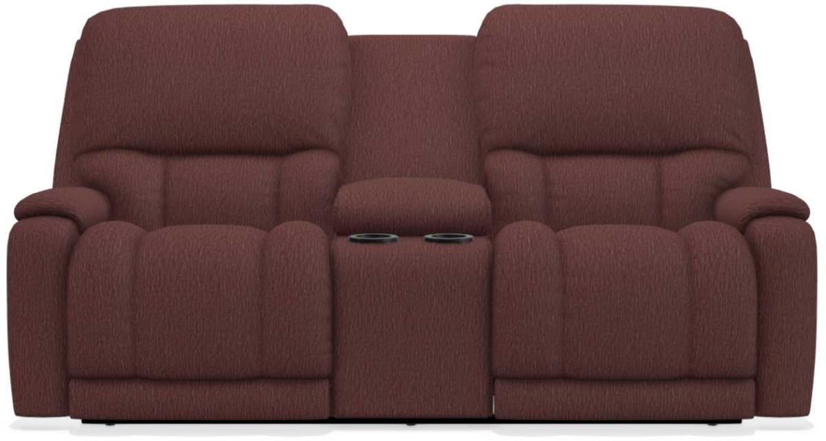 La-Z-Boy Greyson Burgundy Power Reclining Loveseat with Headrest And Console image