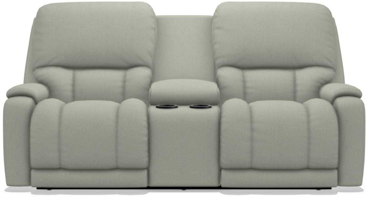 La-Z-Boy Greyson Tranquil Power Reclining Loveseat with Headrest And Console image