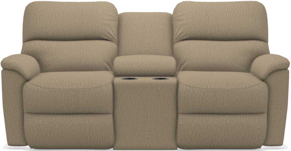La-Z-Boy Brooks Driftwood Power Reclining Loveseat With Headrest & Console image