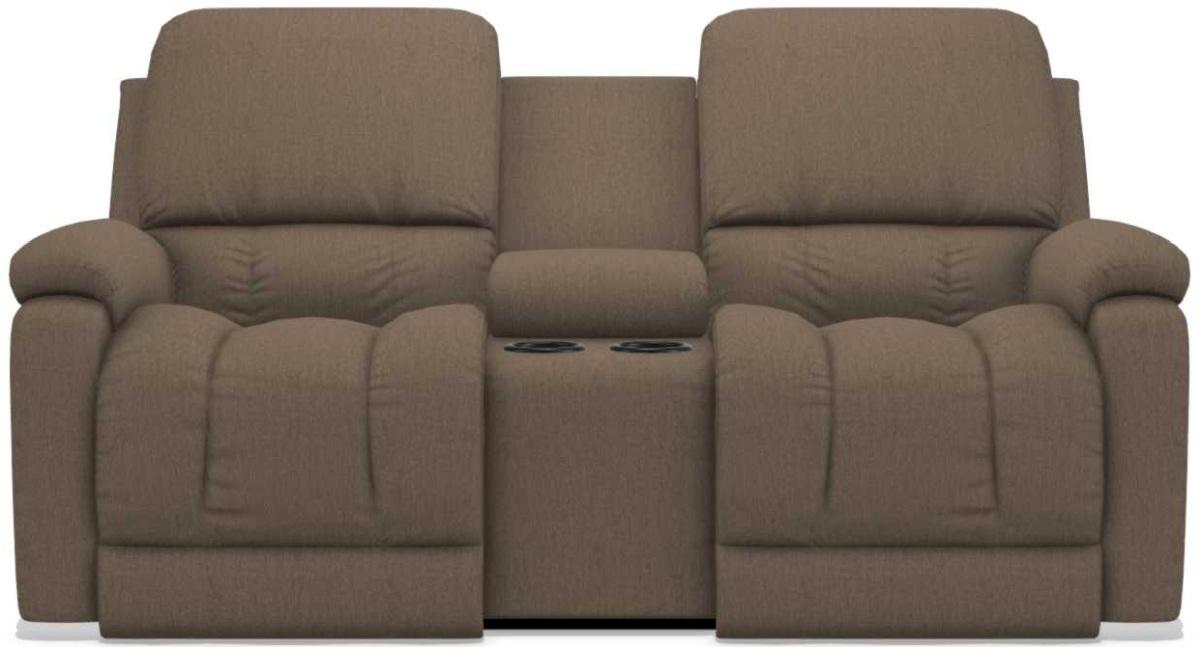 La-Z-Boy Greyson Java Power Recline La-Z-Time Full Reclining Console Loveseat image