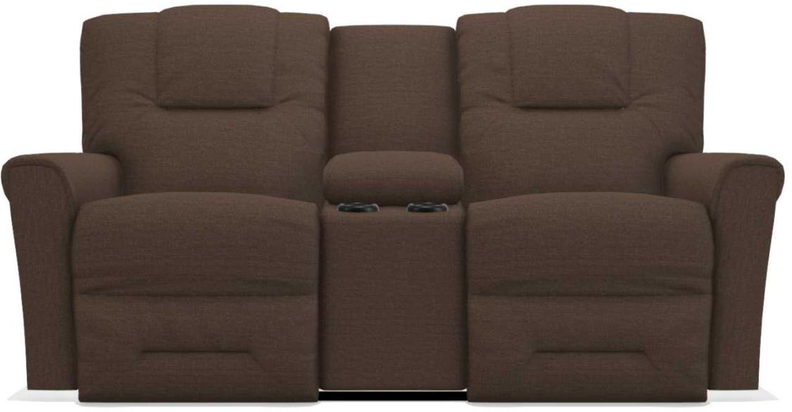 La-Z-Boy Easton PowerRecline La-Z-Time Merlot Reclining Console Loveseat image