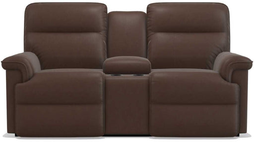 La-Z-Boy Jay PowerRecline La-Z-Time Chocolate Reclining Loveseat and Console image