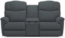 La-Z-Boy Lancer Navy Power Reclining Loveseat with Headrest and Console image