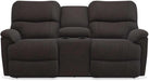 La-Z-Boy Trouper La-Z-Time Walnut Reclining Loveseat with Console image