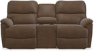 La-Z-Boy Trouper La-Z-Time Whiskey Reclining Loveseat with Console image