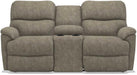 La-Z-Boy Trouper PowerRecline La-Z-Time Sable Reclining Loveseat with Headrest and Console image