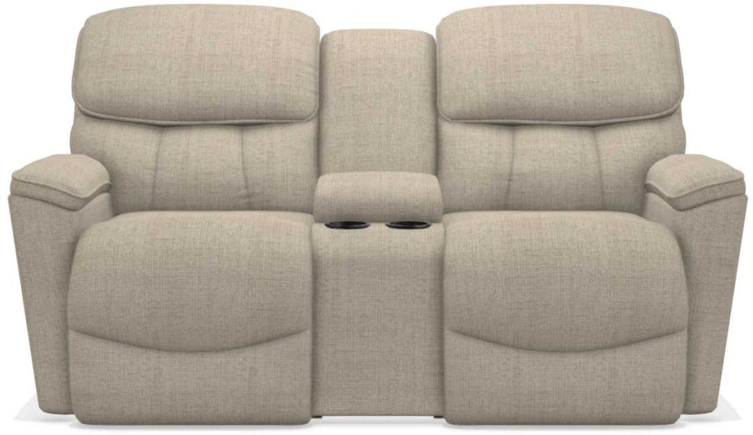 La-Z-Boy Kipling Fawn La-Z-Time Power-Reclineï¿½ Reclining Loveseat With Power Headrest and Console image