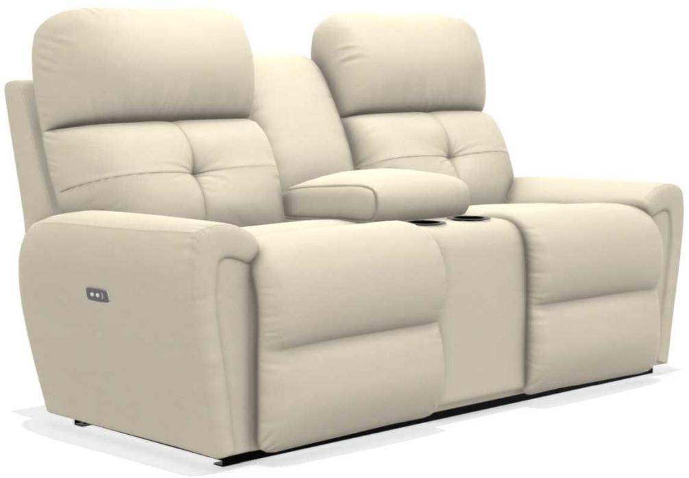 La-Z-Boy Douglas Ice La-Z-Time Full Power Reclining Loveseat With Console image