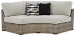 Calworth Outdoor Curved Loveseat with Cushion image